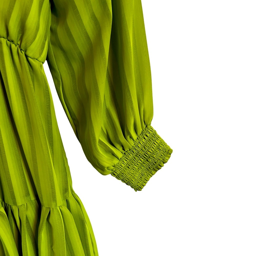 Maison Tara Chloe Apricot Green Mini Dress. Size 8 - Picture 6 of 15